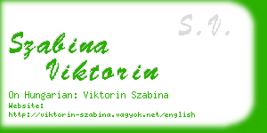szabina viktorin business card